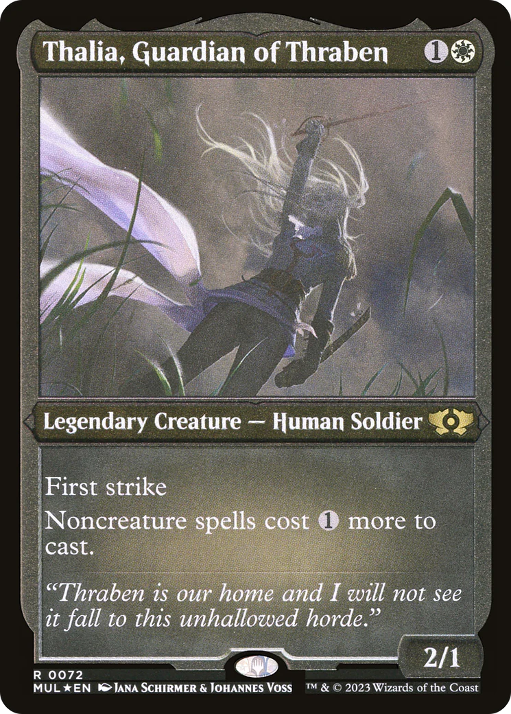 Thalia, Guardian of Thraben (Foil Etched)  [Foil]  (MUL-072) - [Multiverse Legends]