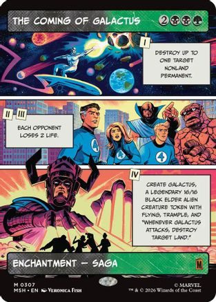 The Coming of Galactus (Borderless)  [Foil]  (MSH-307) - [Marvel Super Heroes]