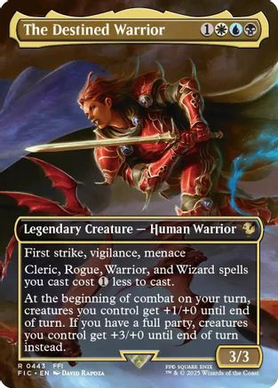 The Destined Warrior (Borderless)  (FIC-443) - [Commander: FINAL FANTASY]