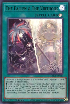 The Fallen & The Virtuous [CH01-EN019] - THE CHRONICLES DECK: The Fallen & The Virtuous (All-Foil Edition) 1st Edition - Ultra Rare