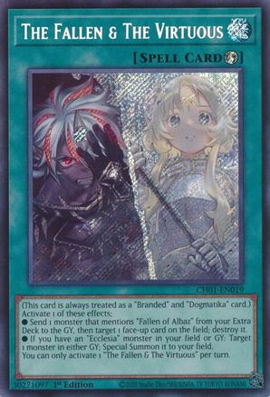 The Fallen & The Virtuous (Secret Rare) [CH01-EN019] - THE CHRONICLES DECK: The Fallen & The Virtuous (All-Foil Edition) 1st Edition - Secret Rare