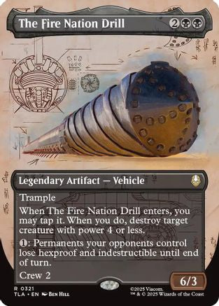 The Fire Nation Drill (Borderless)  [Foil]  (TLA-321) - [Avatar: The Last Airbender]