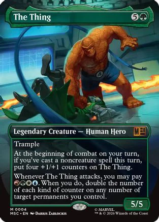 The Thing (Borderless)  (MSC-004) - [Commander: Marvel Super Heroes]