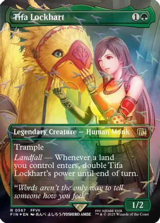 Tifa Lockhart (Borderless) (Chocobo Track Foil)  [Foil]  (FIN-567) - [FINAL FANTASY]