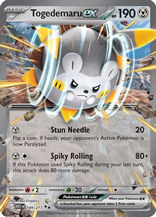 Togedemaru ex - (149) Holofoil [ME Ascended Heroes]