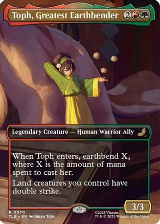 Toph, Greatest Earthbender (Borderless)  [Foil]  (TLE-070) - [Avatar: The Last Airbender: Eternal-Legal]