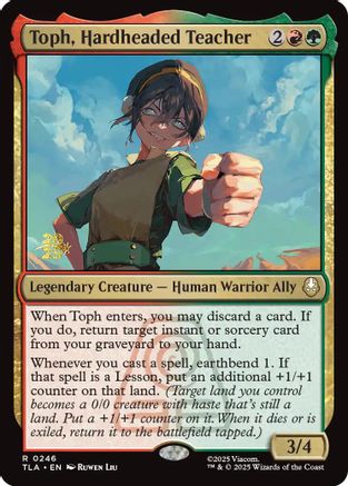 Toph, Hardheaded Teacher  [Foil]  (PRE-246) - [Prerelease Cards]