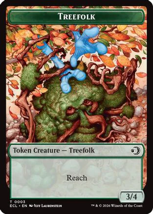 Treefolk // Goblin Double-Sided Token  [Foil]  (ECL-3 // 6) - [Lorwyn Eclipsed]