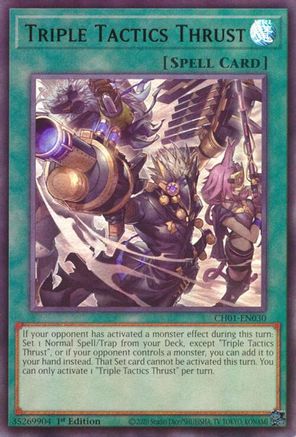 Triple Tactics Thrust [CH01-EN030] - THE CHRONICLES DECK: The Fallen & The Virtuous (All-Foil Edition) 1st Edition - Ultra Rare