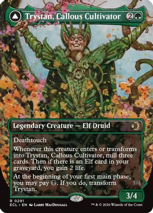 Trystan, Callous Cultivator (Borderless)  [Foil]  (ECL-291) - [Lorwyn Eclipsed]