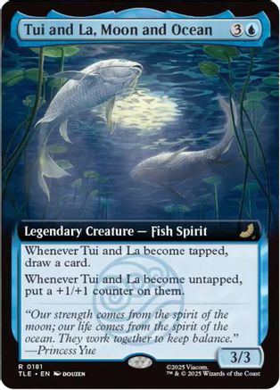 Tui and La, Moon and Ocean (Extended Art)  [Foil]  (TLE-181) - [Avatar: The Last Airbender: Eternal-Legal]