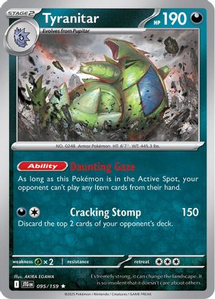 Tyranitar  - (095/159) Reverse Holofoil [SV09 Journey Together]