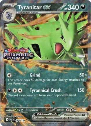 Tyranitar ex (Prismatic Evolutions Stamp)  - (064) Holofoil [Miscellaneous Cards & Products]