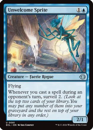 Unwelcome Sprite  [Foil]  (ECL-081) - [Lorwyn Eclipsed]