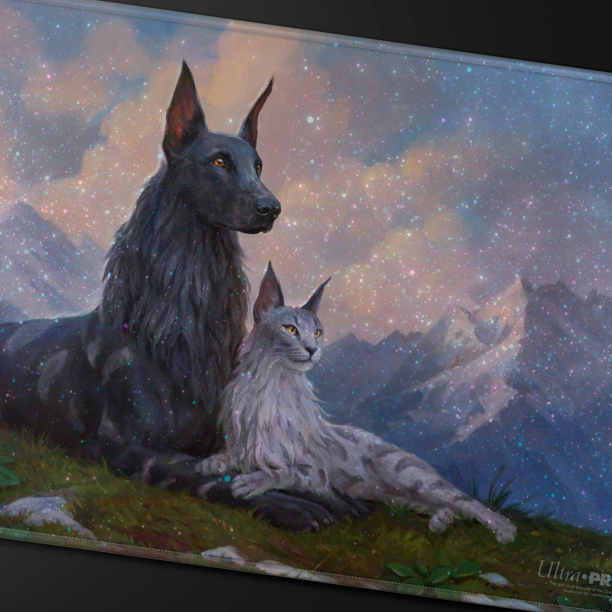 UP PLAYMAT MTG COMMANDER SERIES FAN VOTE 3 RIN AND SERI HOLOFOIL - Image 2