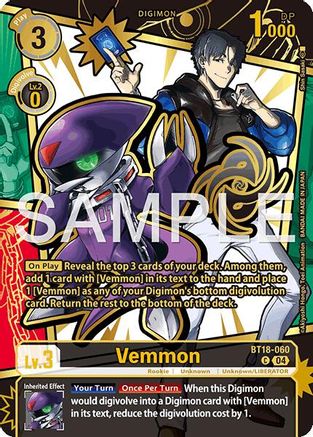Vemmon (Rare Pull) (Bt18-060) - [Dawn of Liberator] Foil
