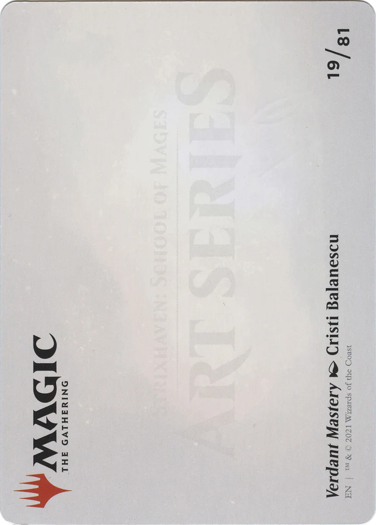 Verdant Mastery Art Card  (ASSTX-019) - [Strixhaven Art Series] (Borderless) - Image 2