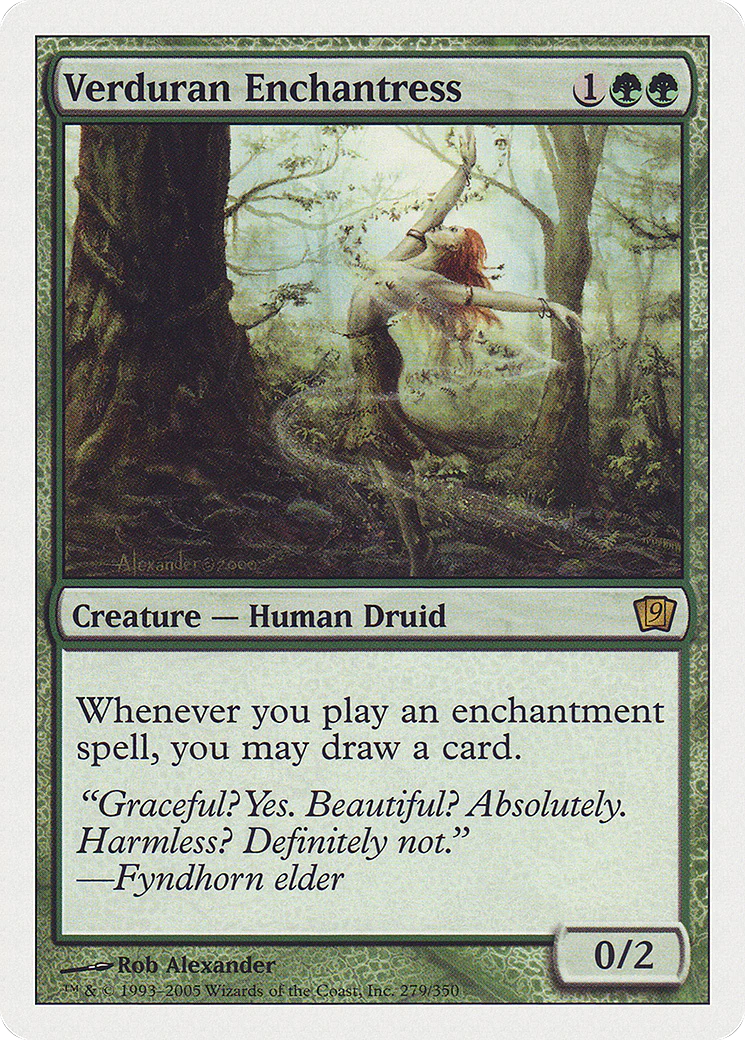 Verduran Enchantress  (9ED-279) - [Ninth Edition]