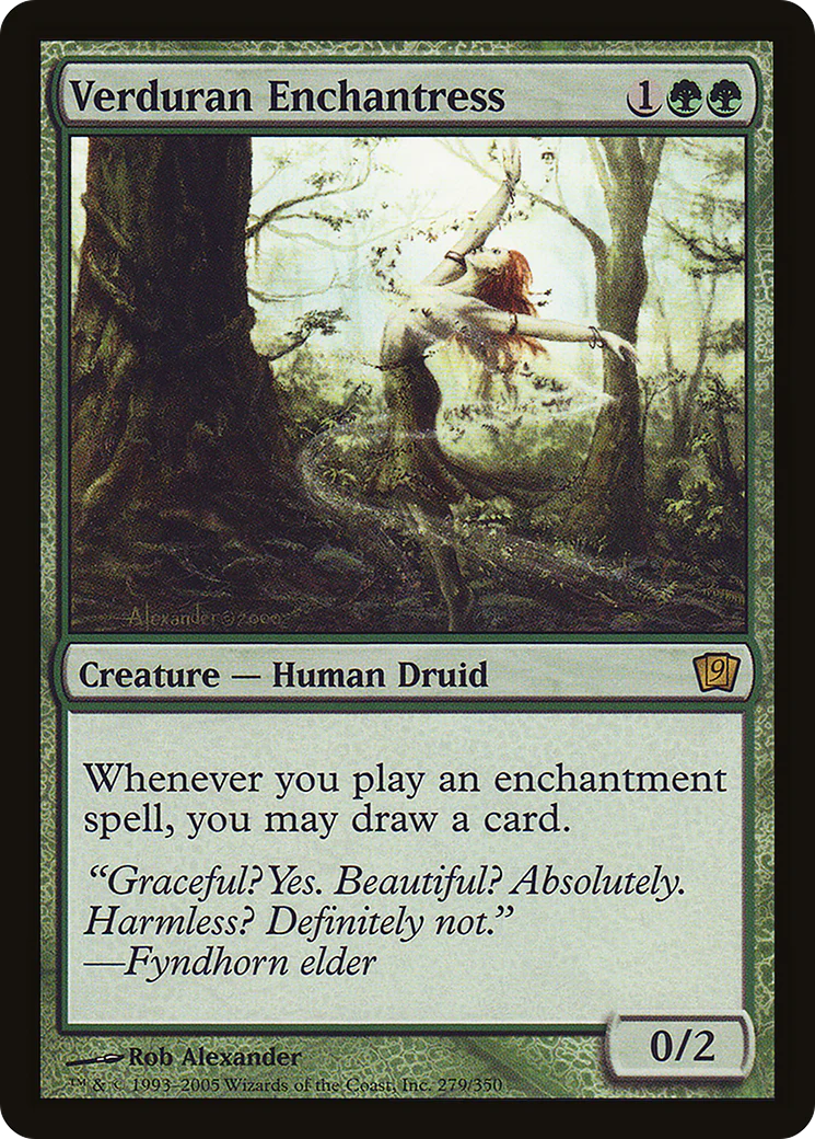 Verduran Enchantress  [Foil]  (9ED-279★) - [Ninth Edition]