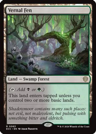 Vernal Fen  (ECC-063) - [Commander: Lorwyn Eclipsed]