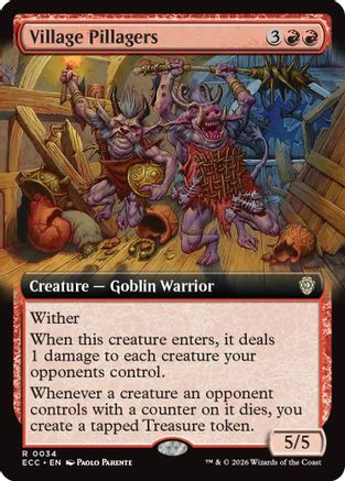 Village Pillagers (Extended Art)  (ECC-034) - [Commander: Lorwyn Eclipsed]