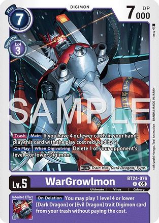 WarGrowlmon (BT24-076) - [Time Stranger]
