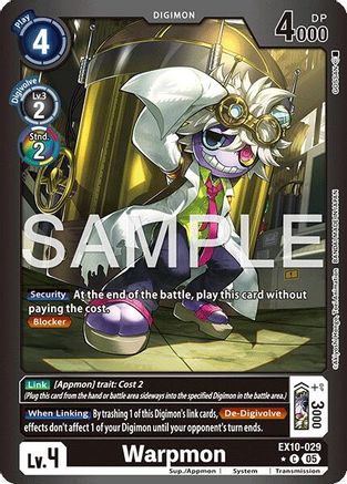 Warpmon (Limited Foil) (EX10-029) - [Sinister Order] Foil