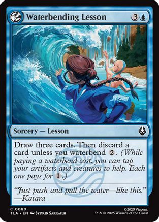 Waterbending Lesson  [Foil]  (TLA-080) - [Avatar: The Last Airbender]