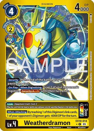 Weatherdramon (Limited Foil) (EX10-014) - [Sinister Order] Foil