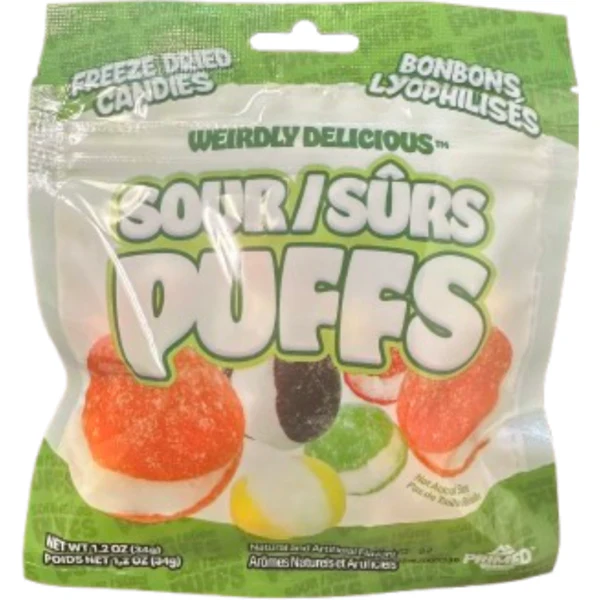Weirdley Delicious Sour Puffs Peg Bag (34g)