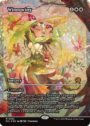 Winnowing (Showcase) (Fracture Foil)  [Foil]  (ECL-392) - [Lorwyn Eclipsed]