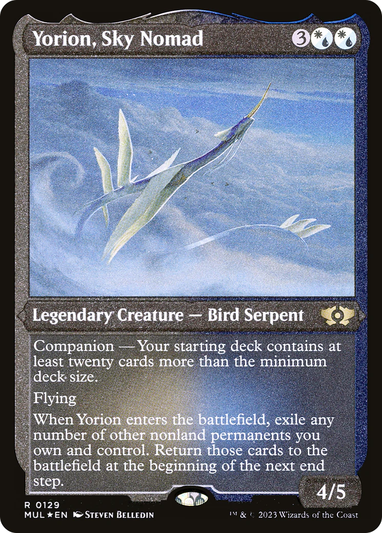 Yorion, Sky Nomad (Foil Etched)  [Foil]  (MUL-129) - [Multiverse Legends]: (companion)