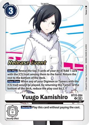 Yuugo Kamishiro (BT22-094) - [Cyber Eden Release Event Cards] Foil