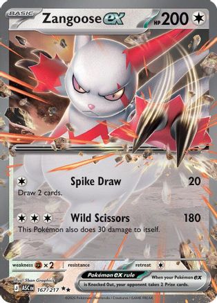 Zangoose ex - (167) Holofoil [ME Ascended Heroes]