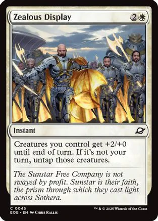 Zealous Display  [Foil]  (EOE-045) - [Edge of Eternities]