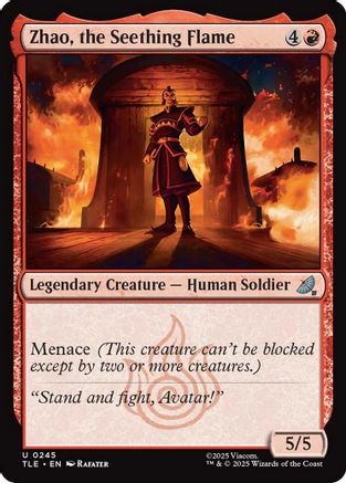 Zhao, the Seething Flame  [Foil]  (TLE-245) - [Avatar: The Last Airbender: Eternal-Legal]
