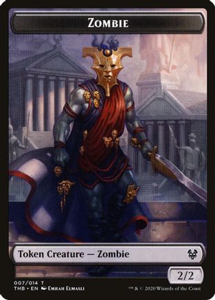 Zombie // Satyr Double-Sided Token  [Foil]  (THB-7 // 9) - [Theros Beyond Death Tokens]