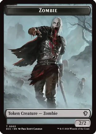 Zombie // Snake Double-Sided Token  [Foil]  (ECC-3 // 8) - [Commander: Lorwyn Eclipsed]